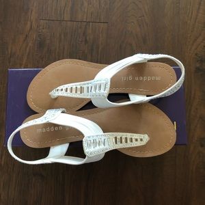 White strappy sandals